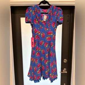 NEW Betsey Johnson Authentic 100% Silk floral dress with original tags. Size 4